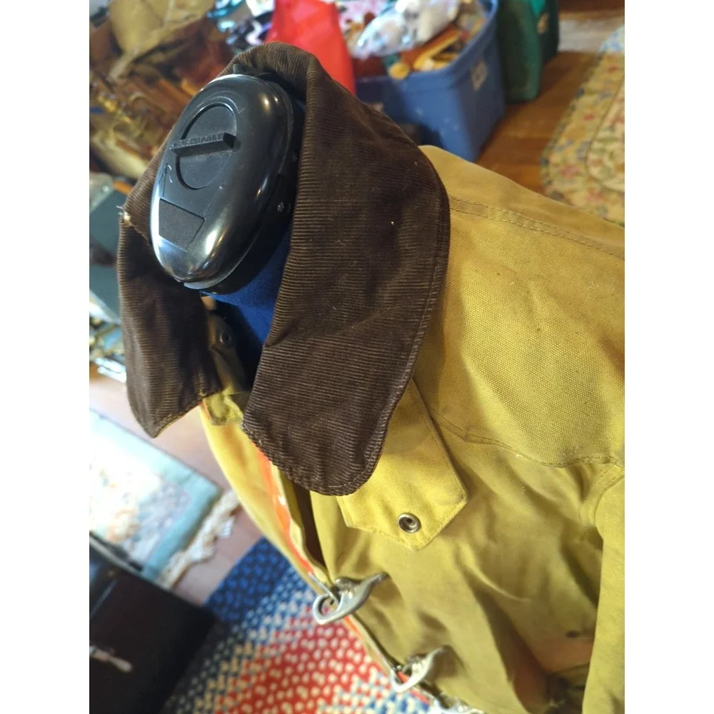 Vintage Retired Firefighter Turnout JACKET FIRE COAT USED‎ *SHELL ONLY* 48x40